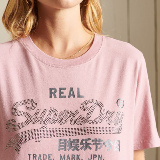 Superdry Γυναικεία κοντομάνικη μπλούζα Vintage Logo Boho Sparkle T-Shirt